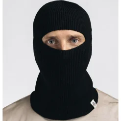 Aclima - Flat Knit Balaclava Hat // Sort