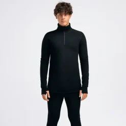 Aclima - FleeceWool Herre V2 Polo m/Lynlås // Sort