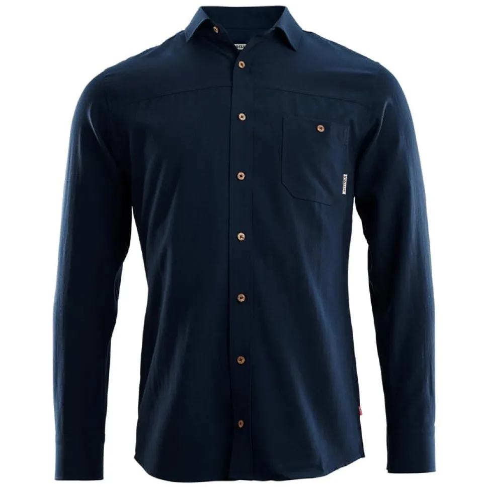 Aclima - LeisureWool Woven Herre Uldskjorte // Sort
