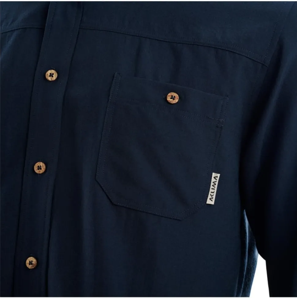 Aclima - LeisureWool Woven Herre Uldskjorte // Sort