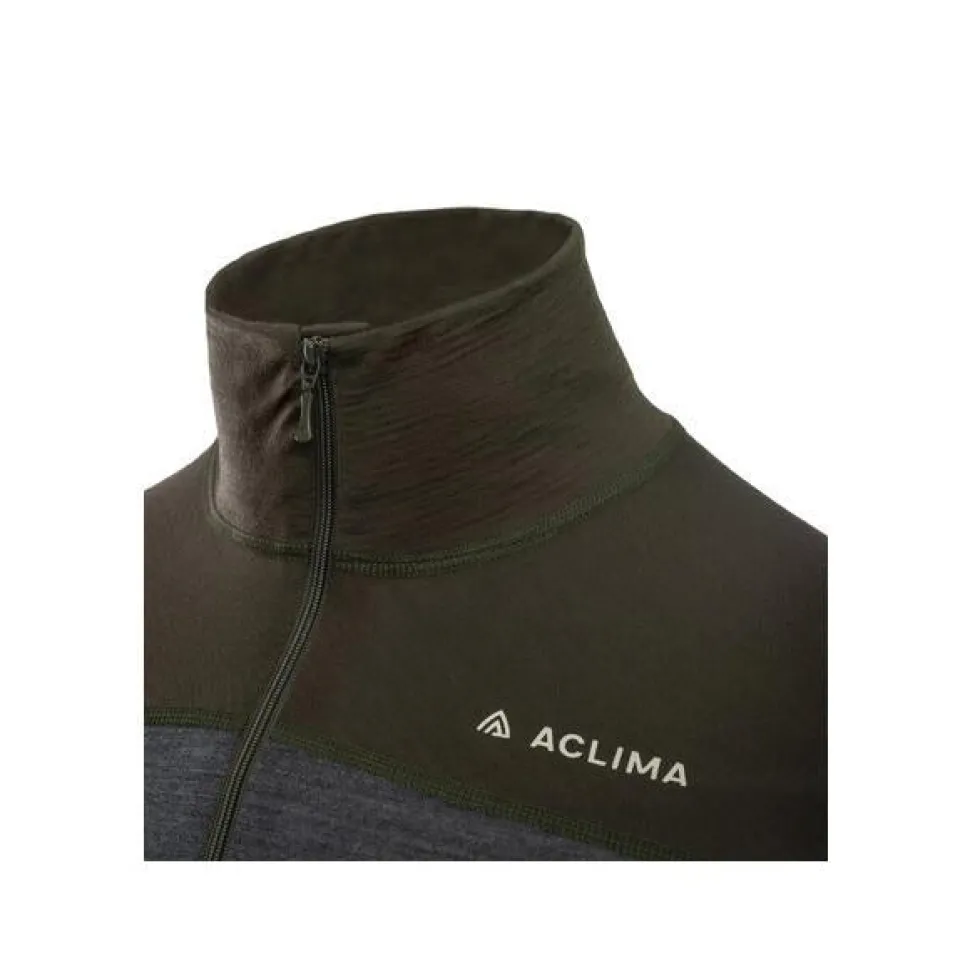 Aclima - LightWool 180 Herre Polo Med Lynlås // Tarmac/Marengo