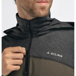 Aclima - LightWool 180 Herre Hoodie // Tarmac/Marengo