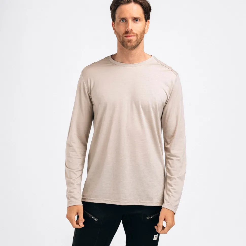 Aclima - LightWool 180 Langærmet Herre Uldtrøje // Simple Taupe