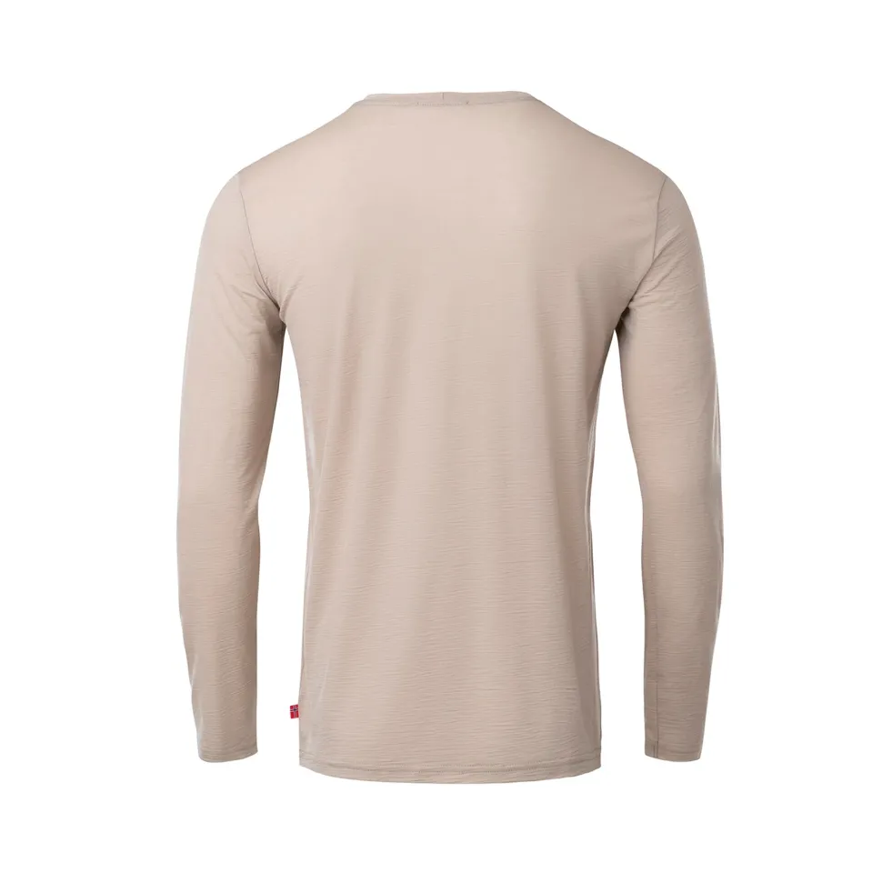 Aclima - LightWool 180 Langærmet Herre Uldtrøje // Simple Taupe