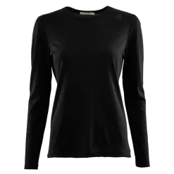 Aclima - LightWool Undershirt Langærmet Dame Trøje // Sort