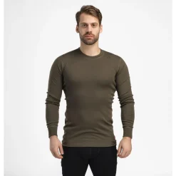 Aclima - WarmWool Crewneck Herre // Olivengrøn