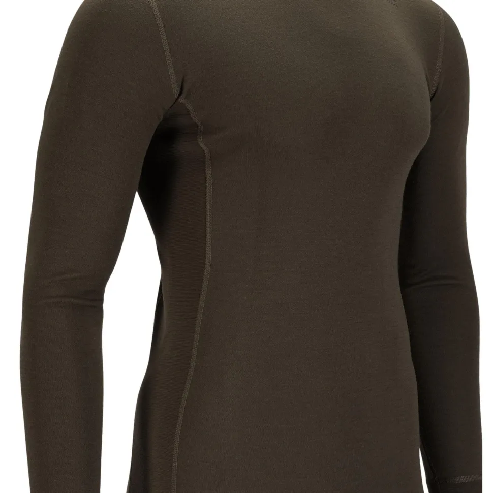 Aclima - WarmWool Crewneck Herre // Olivengrøn