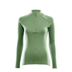 Aclima - WarmWool Dame Mock Neck m. Lynlås // Lys grøn