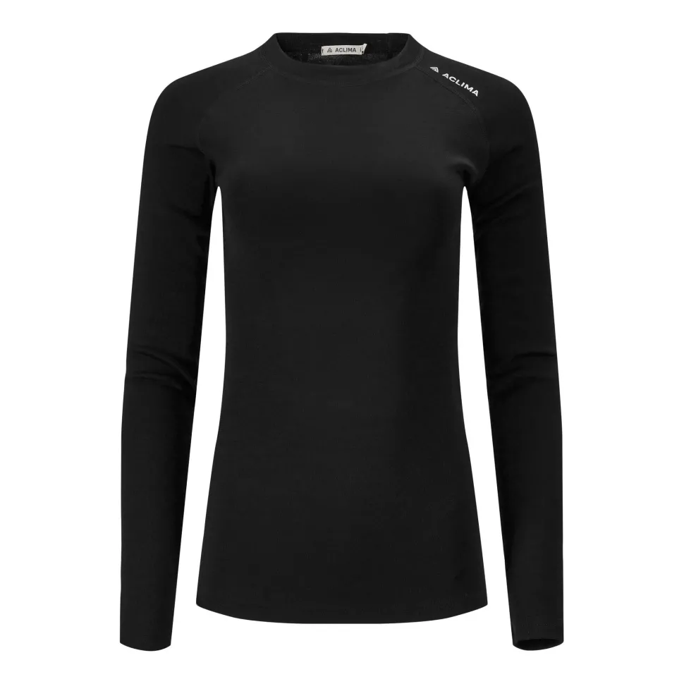 Aclima - WarmWool 200g Dame Uldundertrøje // Sort