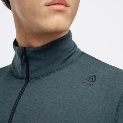 Aclima - WarmWool 200g Mock Neck Herre Uldtrøje // Green Gables