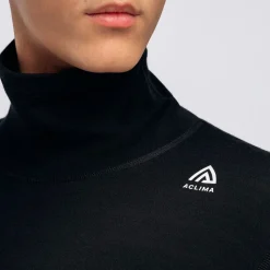 Aclima - WarmWool Herre Roll Neck // Sort