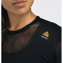 Aclima - WoolNet 120g Dame Crew Neck Uldtrøje // Sort