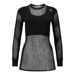 Aclima - WoolNet 120g Dame Crew Neck Uldtrøje // Sort