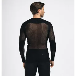 Aclima - Woolnet 120g Herre Crew Neck Uldtrøje // Sort