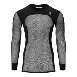 Aclima - Woolnet 120g Herre Crew Neck Uldtrøje // Sort