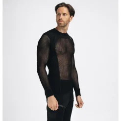 Aclima - Woolnet 120g Herre Crew Neck Uldtrøje // Sort