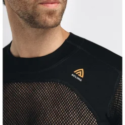 Aclima - Woolnet 120g Herre Crew Neck Uldtrøje // Sort