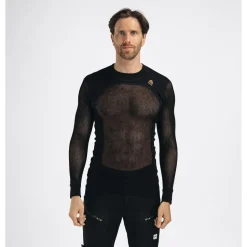 Aclima - Woolnet 120g Herre Crew Neck Uldtrøje // Sort