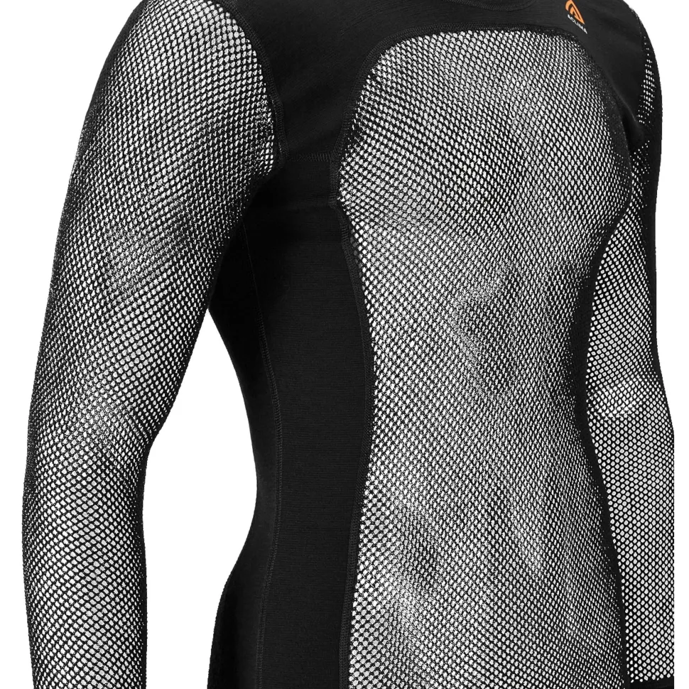 Aclima - Woolnet 120g Herre Crew Neck Uldtrøje // Sort