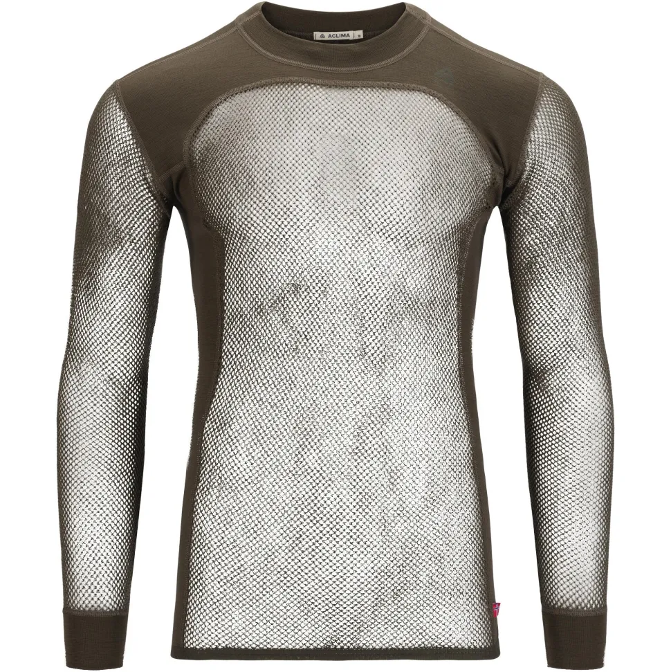 Aclima - WoolNet 120g Herre Crew Neck Uldtrøje // Tarmac