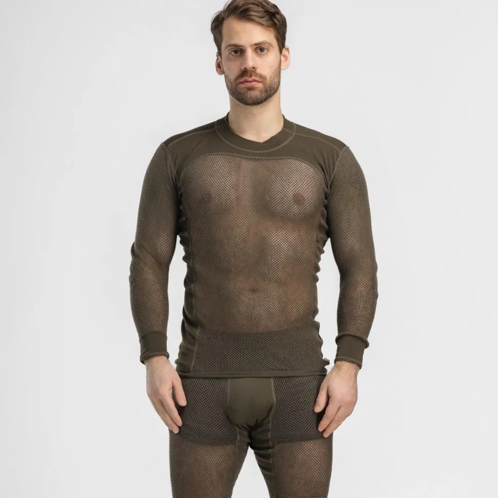 Aclima - WoolNet 120g Herre Crew Neck Uldtrøje // Tarmac