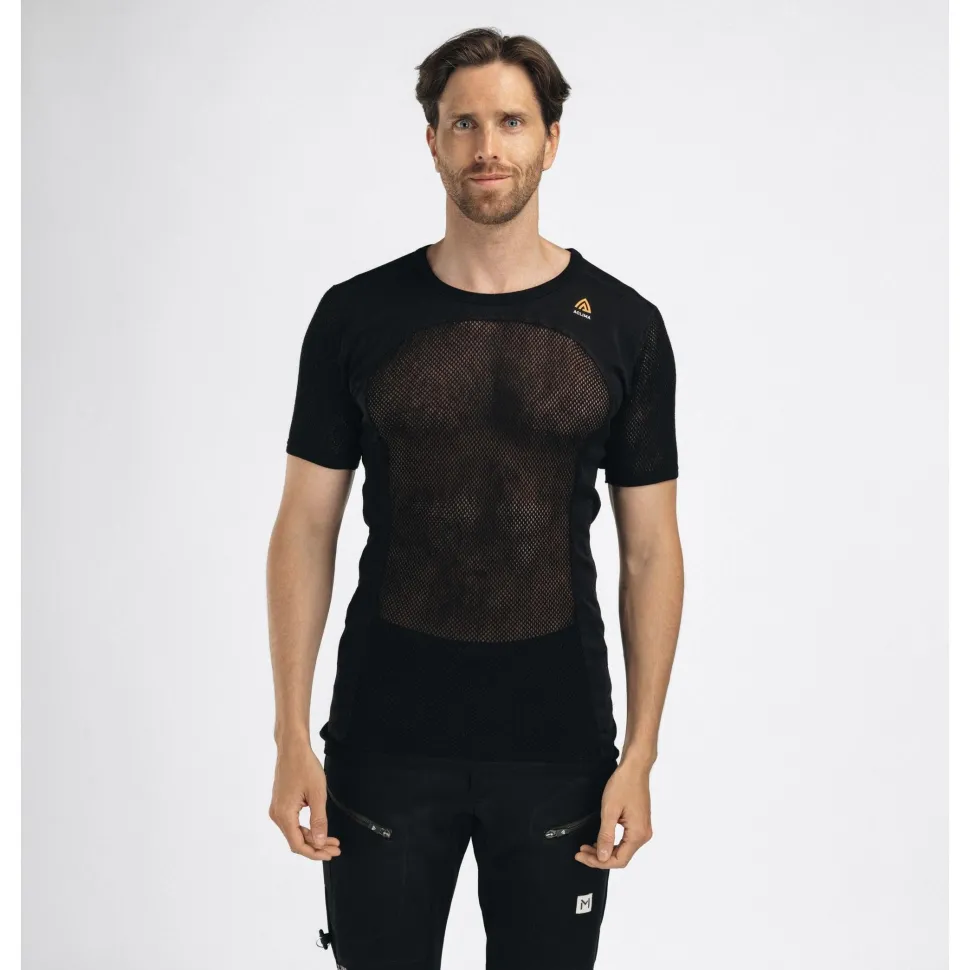 Aclima - WoolNet 120g Herre T-shirt // Sort