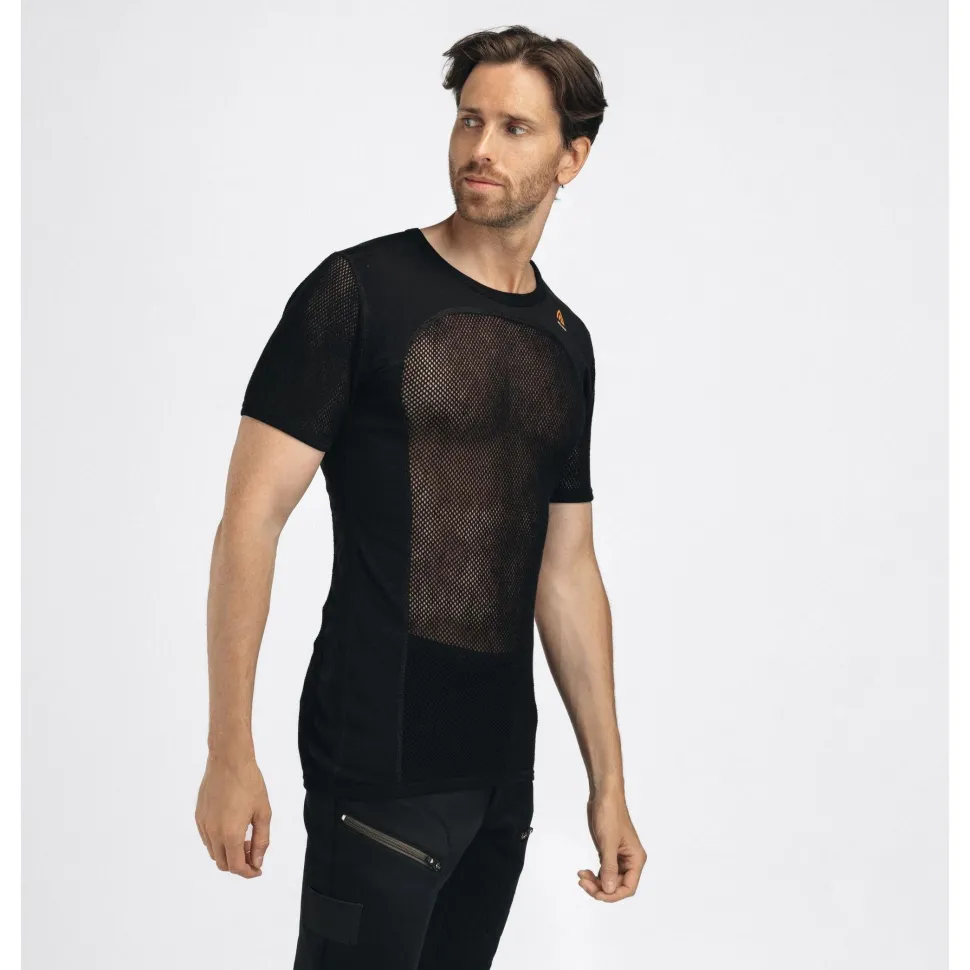 Aclima - WoolNet 120g Herre T-shirt // Sort