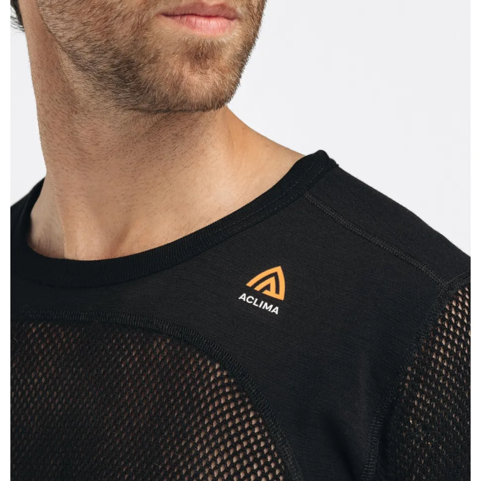 Aclima - WoolNet 120g Herre T-shirt // Sort
