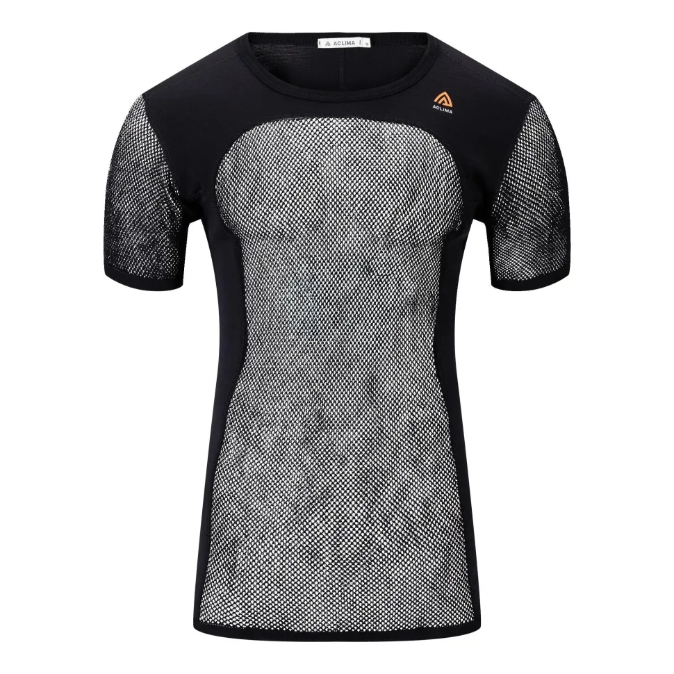 Aclima - WoolNet 120g Herre T-shirt // Sort