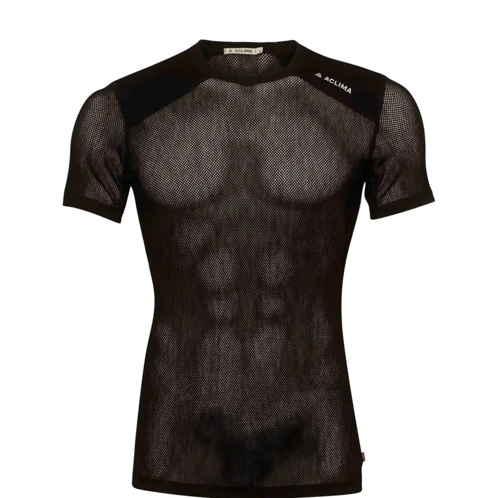 Aclima - WoolNet Light Herre Uld T-shirt // Sort