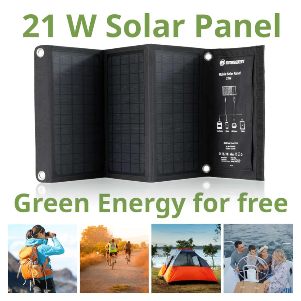 Bresser - Mobile Solar Solcellepanel 21W