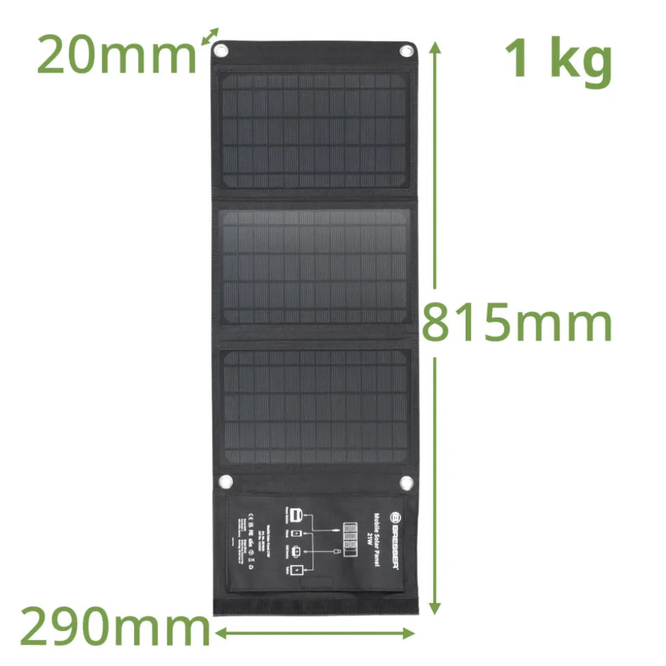 Bresser - Mobile Solar Solcellepanel 21W