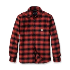 Carhartt - Flannel L/S Plaid Skjorte // Rød Okker