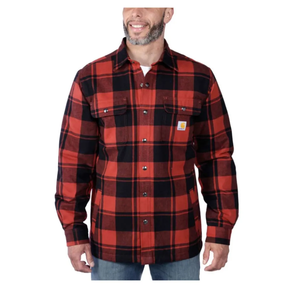 Carhartt - Flannel Sherpa-Lined Skjorte // Rød Okker