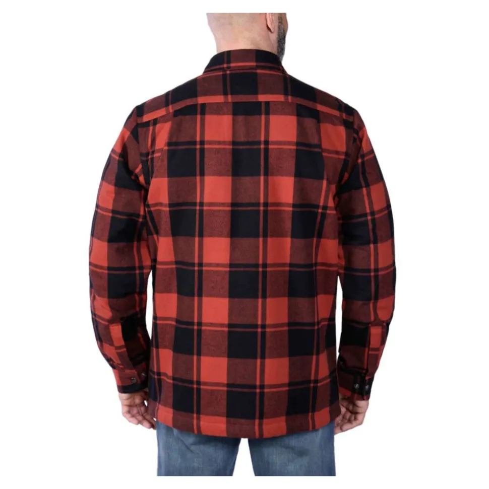 Carhartt - Flannel Sherpa-Lined Skjorte // Rød Okker