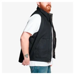 Carhartt - Washed Duck Lined Mock Neck Vest // Sort