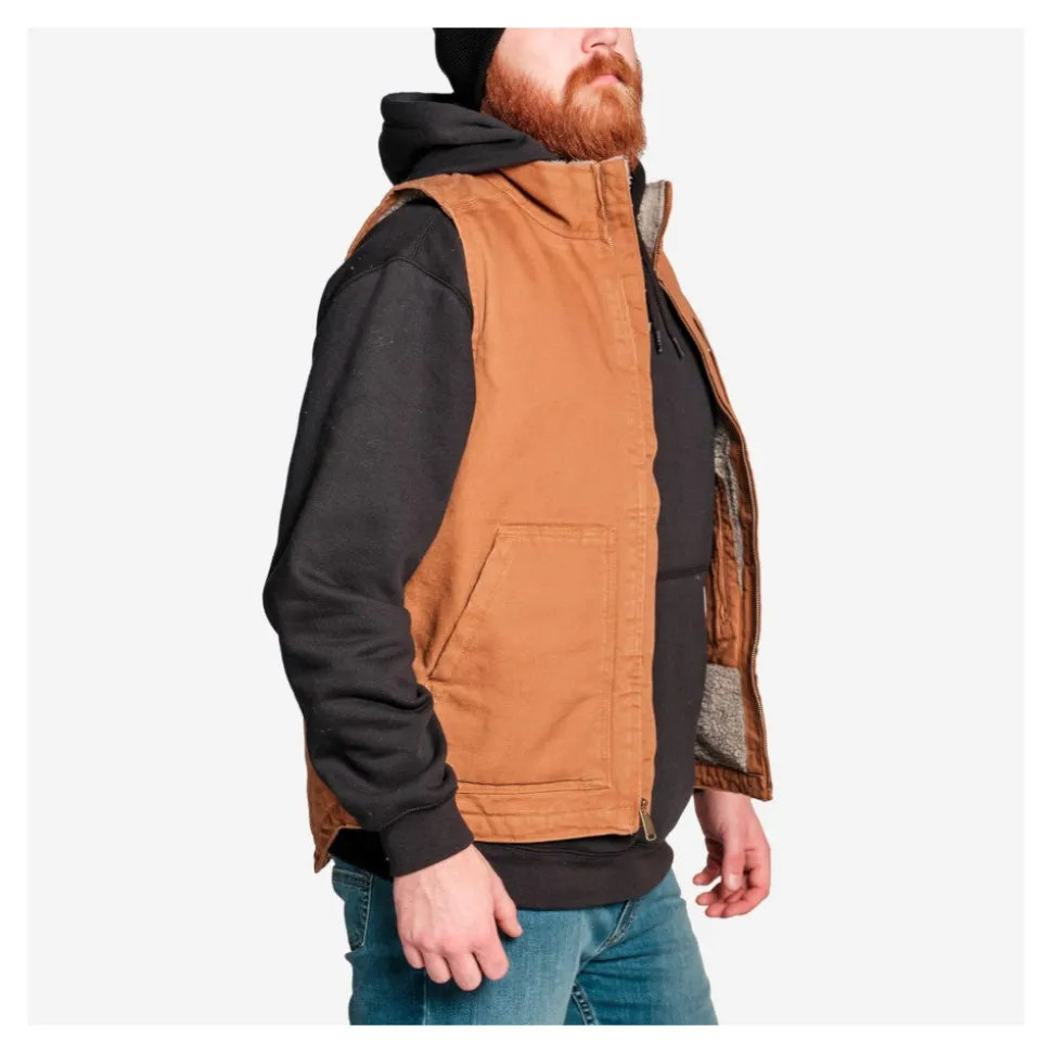 Carhartt - Washed Duck Lined Mock Neck Vest // Brun