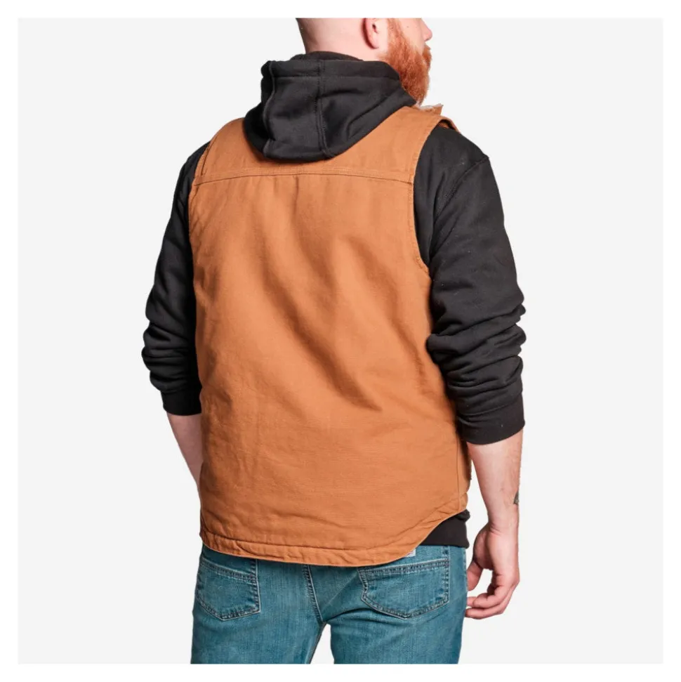 Carhartt - Washed Duck Lined Mock Neck Vest // Brun