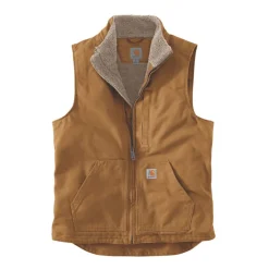 Carhartt - Washed Duck Lined Mock Neck Vest // Brun