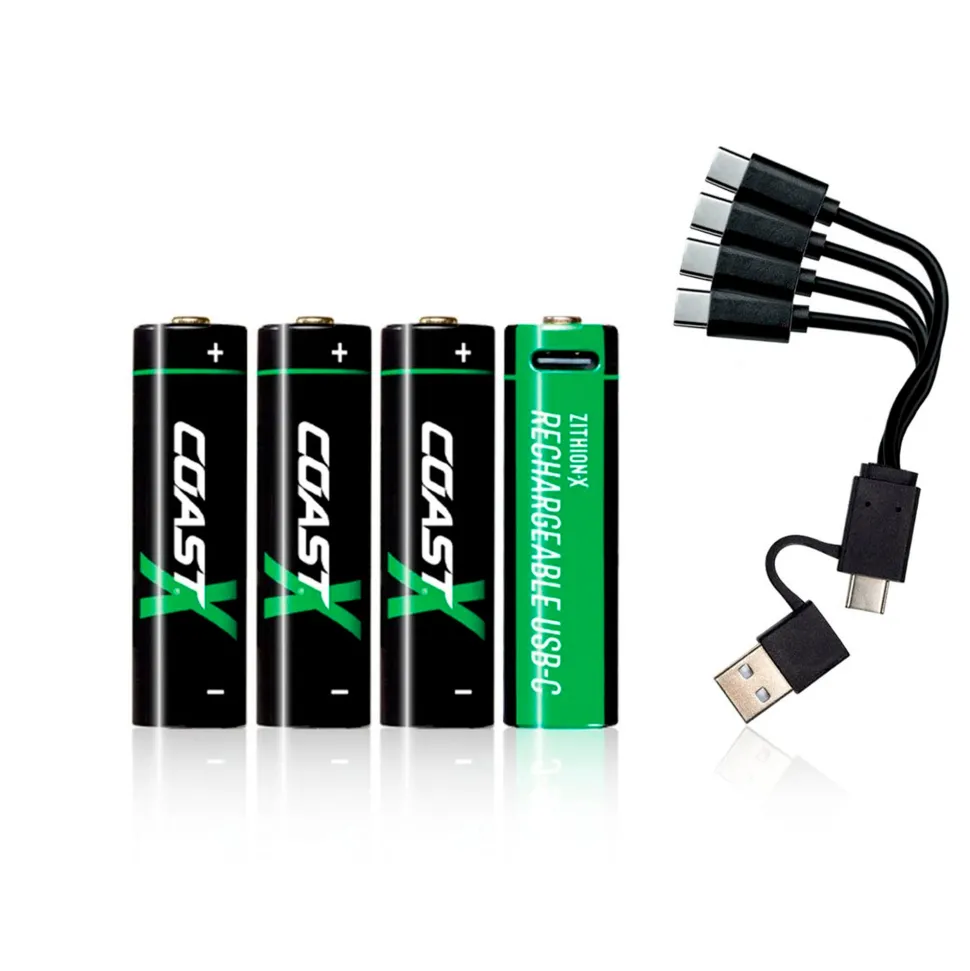 Coast - AA 1.5V USB-C genopladelige batterier 2400 mAh (4 stk)