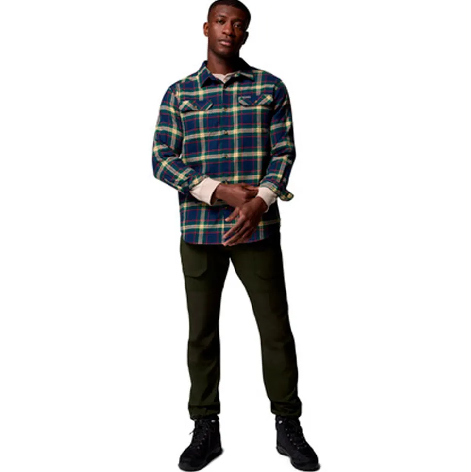Columbia - Flare Gun Stretch Flannel Langærmet Herre Skjorte // Navy