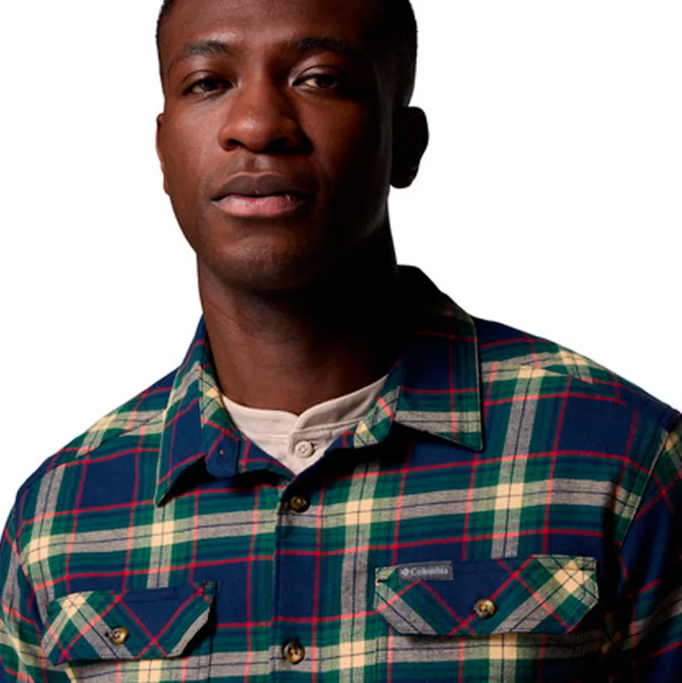 Columbia - Flare Gun Stretch Flannel Langærmet Herre Skjorte // Navy