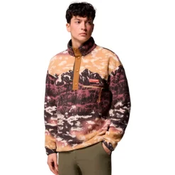 Columbia - Helvetia II Printed Half Snap Fleece Pullover // Camel Brown Sisters