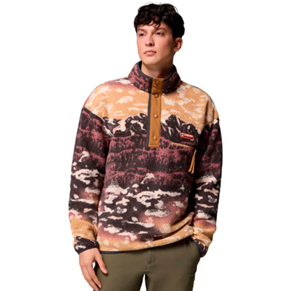 Columbia - Helvetia II Printed Half Snap Fleece Pullover // Camel Brown Sisters
