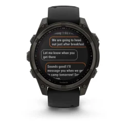 Garmin - Fenix 8 Sapphire Solar 47 mm Pebble Grey GPS Ur