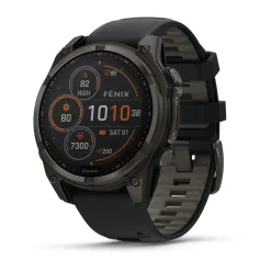Garmin - Fenix 8 Sapphire Solar 47 mm Pebble Grey GPS Ur