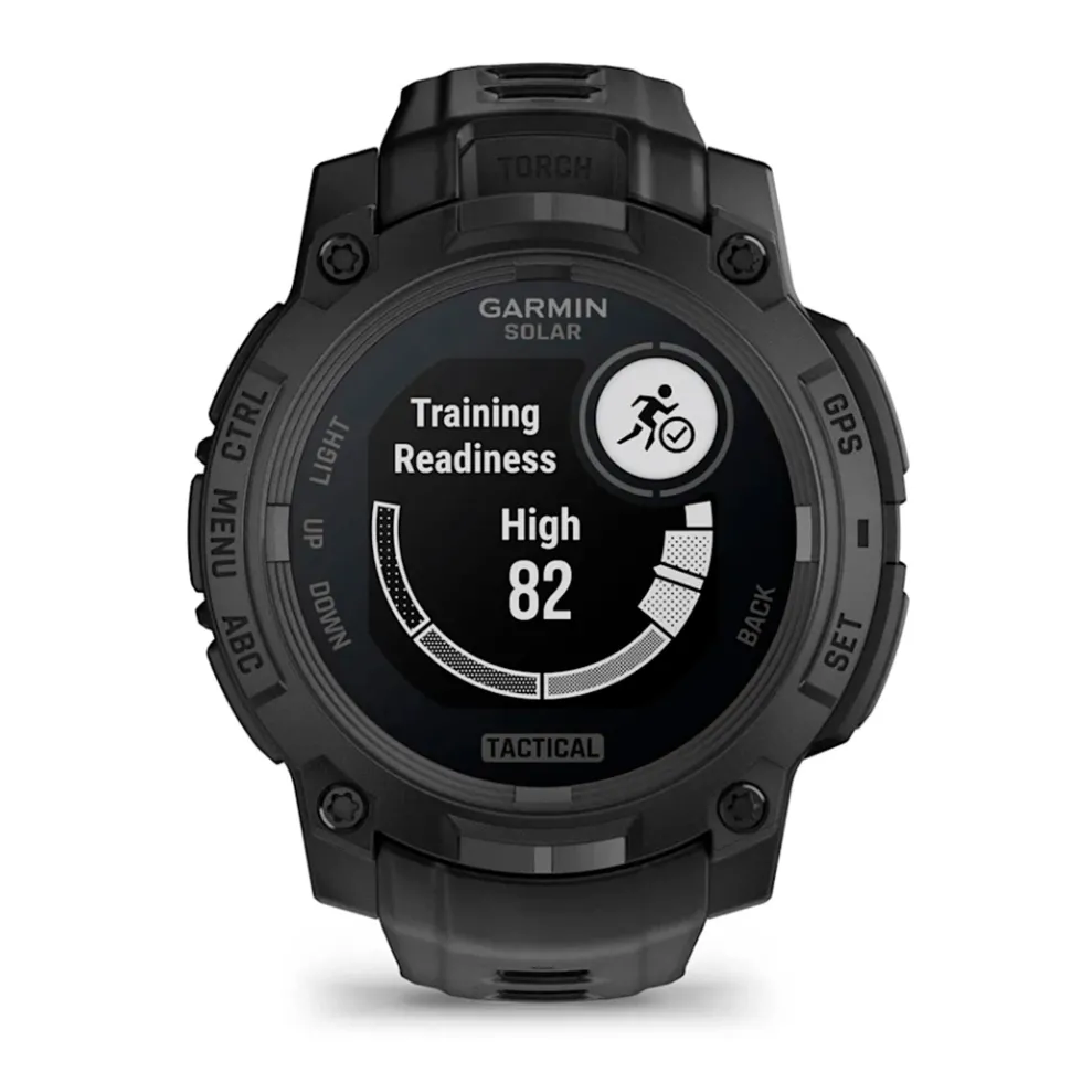 Garmin - Instinct 3 Solar 45 mm TACTICAL Smartwatch // Sort