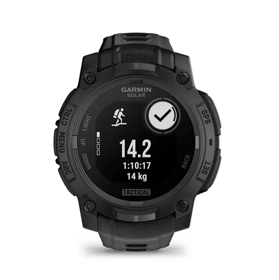 Garmin - Instinct 3 Solar 45 mm TACTICAL Smartwatch // Sort