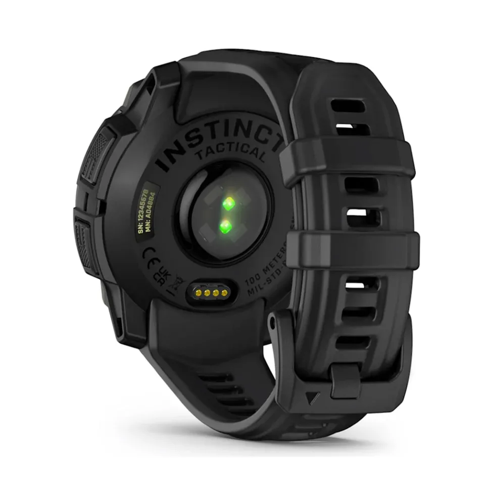 Garmin - Instinct 3 Solar 45 mm TACTICAL Smartwatch // Sort