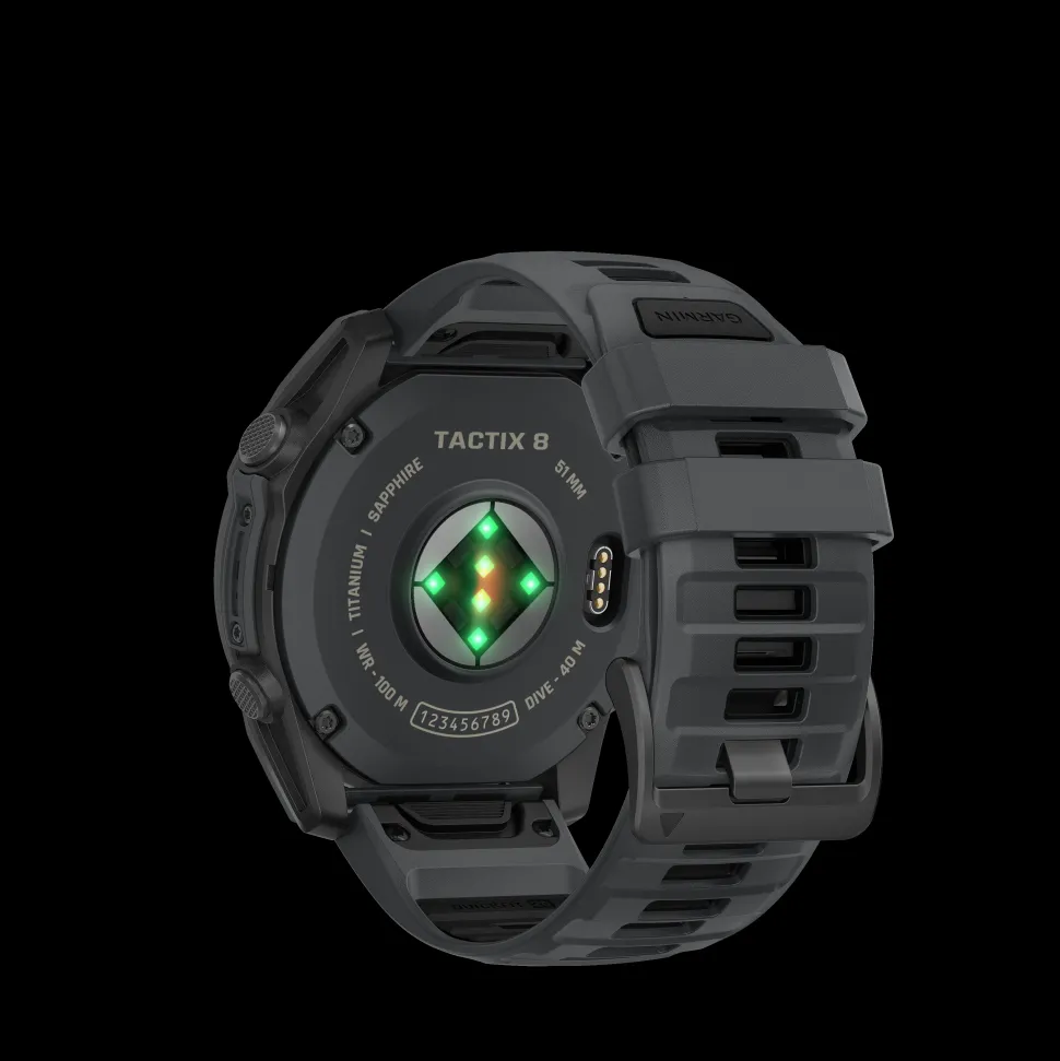Garmin - Tactix 8 Cerakote 51 mm GPS Ur // Grå Titanium